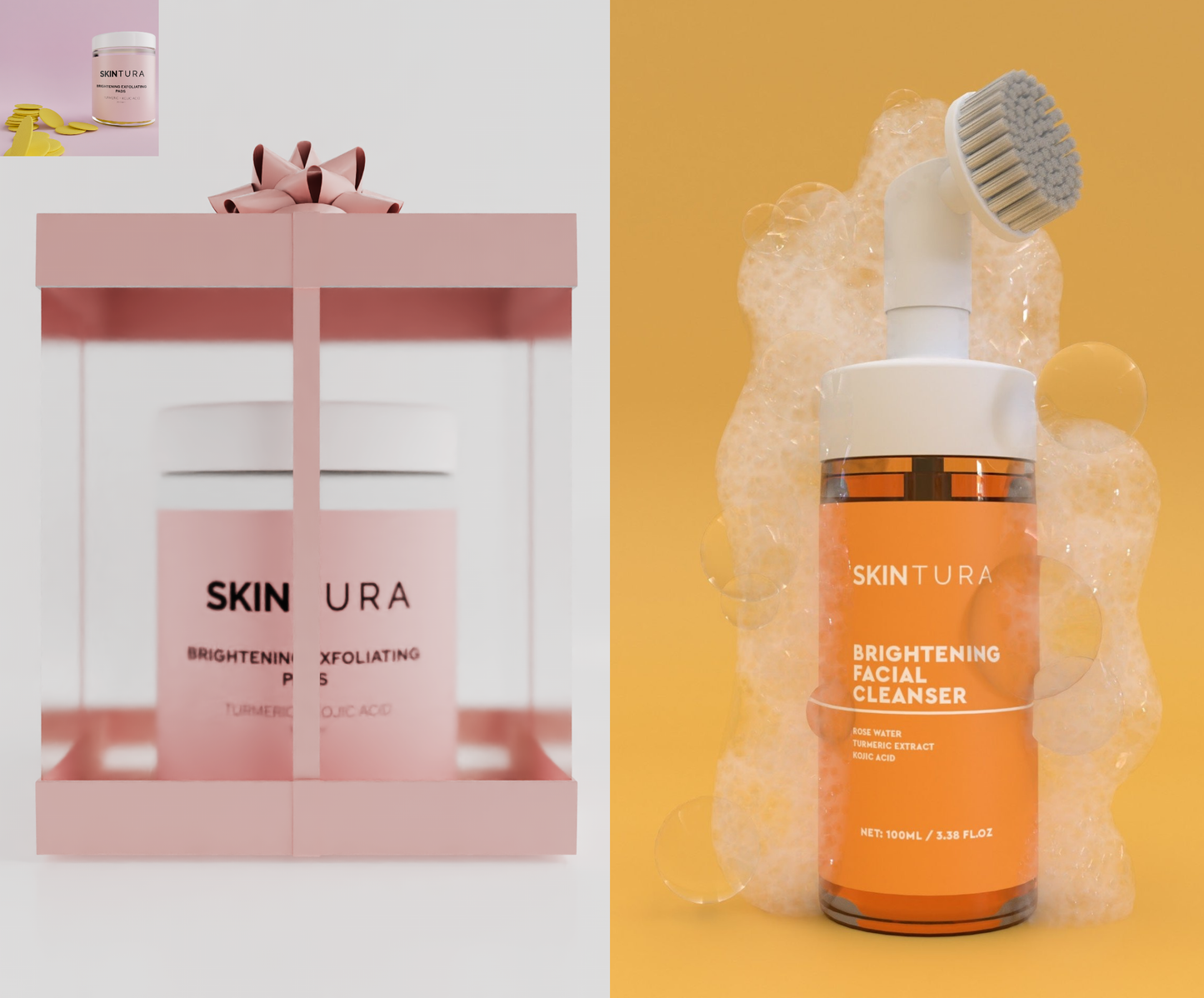 Skintura - Glow Up Turmeric Wash + 30 Glow Pads FREE